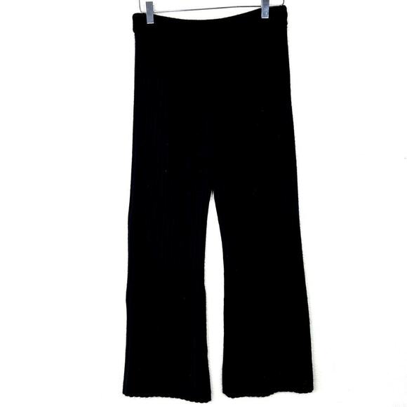Reformation Austino Cashmere Ribbed Pants Wide Leg Pull On Drawstring MEDIUM - Picture 4 of 8